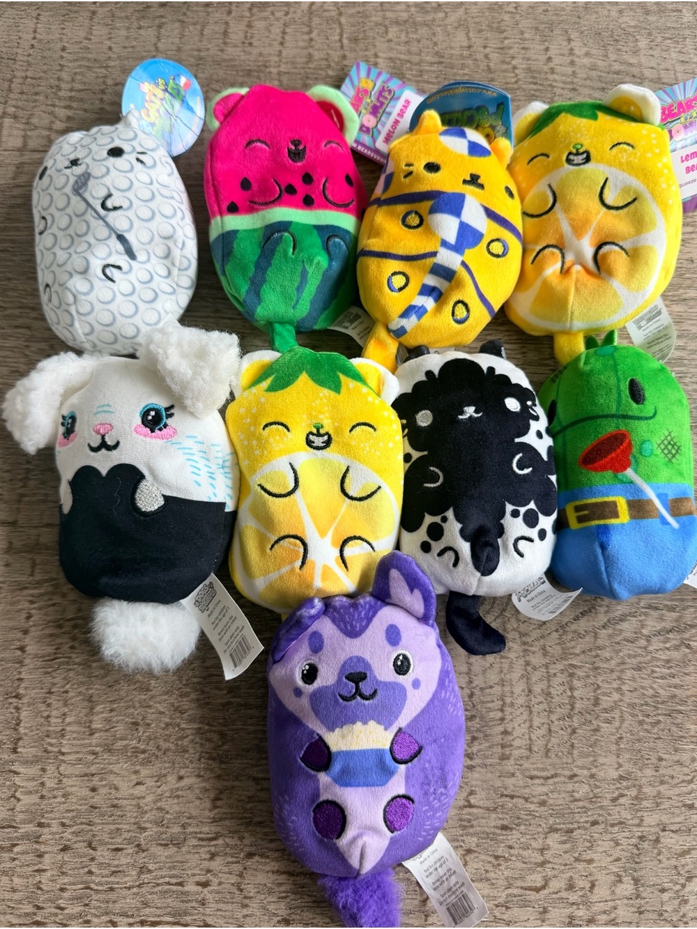 Lot Of 9- Cats Vs Pickles Bears Vs Donuts Dogs Vs Squirrels New And Used Beanbag
